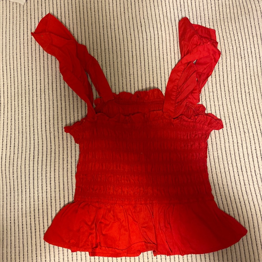 Red Ribbed Shirt